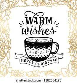 Merry Christmas. Typography. Vector logo, text design. Greeting card.