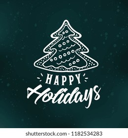 Merry Christmas. Typography. Vector logo, text design. Greeting card.