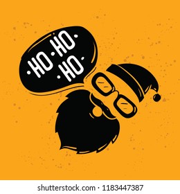 Merry Christmas. Typography. Vector logo, text design. Greeting card.
