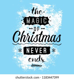Merry Christmas. Typography. Vector logo, text design. Greeting card.