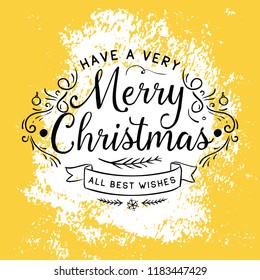 Merry Christmas. Typography. Vector logo, text design. Greeting card.
