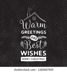 Merry Christmas. Typography. Vector logo, text design. Greeting card.