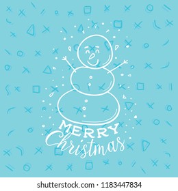 Merry Christmas. Typography. Vector logo, text design. Greeting card.