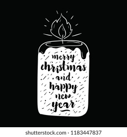 Merry Christmas. Typography. Vector logo, text design. Greeting card.