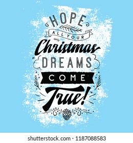 Merry Christmas. Typography. Vector logo, text design. Greeting card.