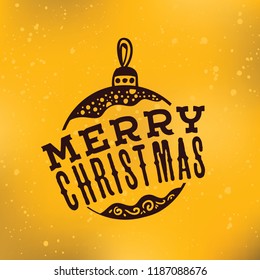 Merry Christmas. Typography. Vector logo, text design. Greeting card.