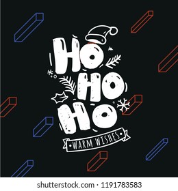 Merry Christmas. Typography. Vector logo, text design. Greeting card.