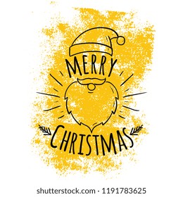 Merry Christmas. Typography. Vector logo, text design. Greeting card.