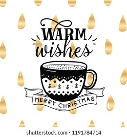Merry Christmas. Typography. Vector logo, text design. Greeting card.