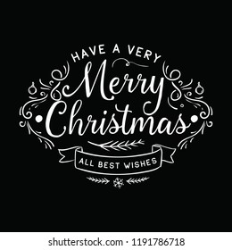 Merry Christmas. Typography. Vector logo, text design. Greeting card.