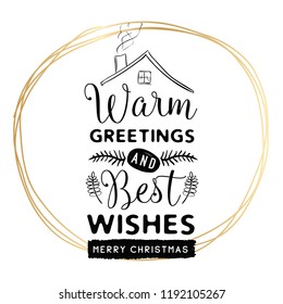 Merry Christmas. Typography. Vector logo, text design. Greeting card.