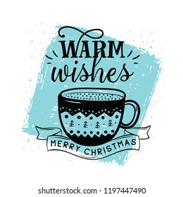 Merry Christmas. Typography. Vector logo, text design. Greeting card.
