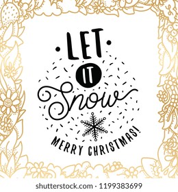 Merry Christmas. Typography. Vector logo, text design. Greeting card.