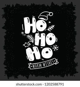 Merry Christmas. Typography. Vector logo, text design. Greeting card.