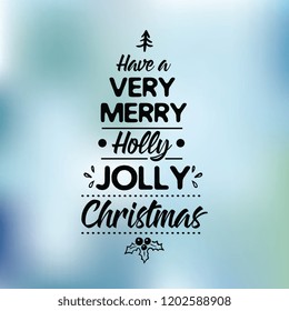 Merry Christmas. Typography. Vector logo, text design. Greeting card.