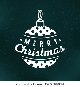 Merry Christmas. Typography. Vector logo, text design. Greeting card.