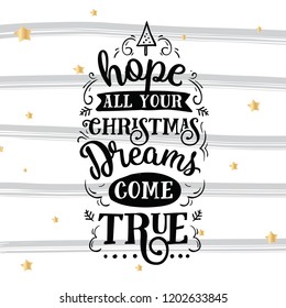 Merry Christmas. Typography. Vector logo, text design. Greeting card.