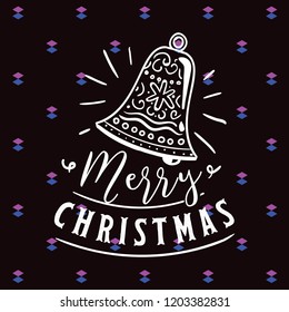 Merry Christmas. Typography. Vector logo, text design. Greeting card.