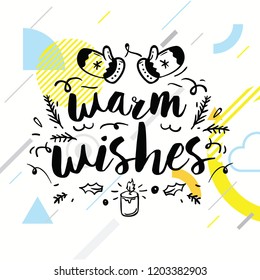 Merry Christmas. Typography. Vector logo, text design. Greeting card.