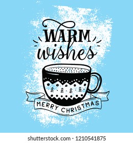 Merry Christmas. Typography. Vector logo, text design. Greeting card.