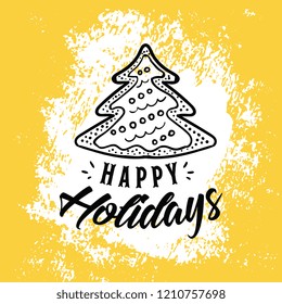 Merry Christmas. Typography. Vector logo, text design. Greeting card.