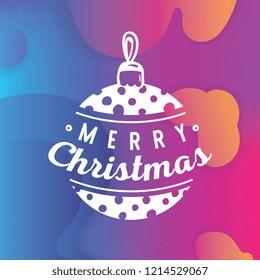 Merry Christmas. Typography. Vector logo, text design. Greeting card.