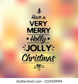 Merry Christmas. Typography. Vector logo, text design. Greeting card.