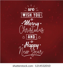Merry Christmas. Typography. Vector logo, text design. Greeting card.
