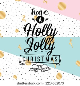 Merry Christmas. Typography. Vector logo, text design. Greeting card.