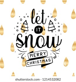 Merry Christmas. Typography. Vector logo, text design. Greeting card.
