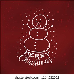Merry Christmas. Typography. Vector logo, text design. Greeting card.