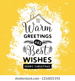 Merry Christmas. Typography. Vector logo, text design. Greeting card.