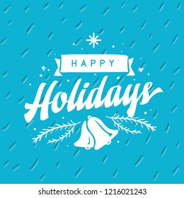 Merry Christmas. Typography. Vector logo, text design. Greeting card.