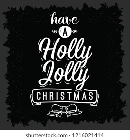 Merry Christmas. Typography. Vector logo, text design. Greeting card.