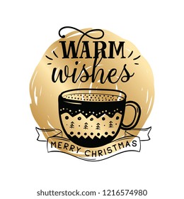 Merry Christmas. Typography. Vector logo, text design. Greeting card.