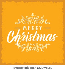 Merry Christmas. Typography. Vector logo, text design. Greeting card.