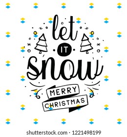 Merry Christmas. Typography. Vector logo, text design. Greeting card.