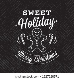Merry Christmas. Typography. Vector logo, text design. Greeting card.