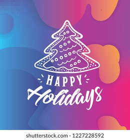 Merry Christmas. Typography. Vector logo, text design. Greeting card.