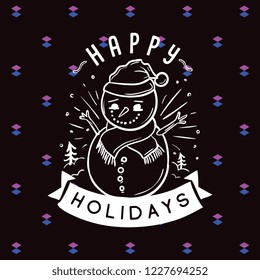 Merry Christmas. Typography. Vector logo, text design. Greeting card.