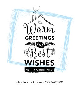 Merry Christmas. Typography. Vector logo, text design. Greeting card.