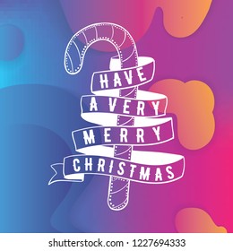 Merry Christmas. Typography. Vector logo, text design. Greeting card.