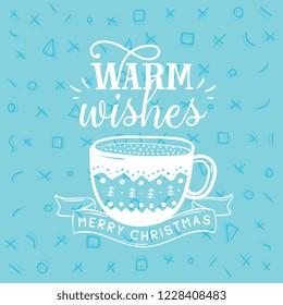 Merry Christmas. Typography. Vector logo, text design. Greeting card.