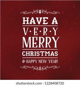 Merry Christmas. Typography. Vector logo, text design. Greeting card.