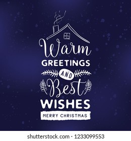 Merry Christmas. Typography. Vector logo, text design. Greeting card.