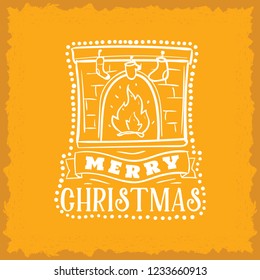 Merry Christmas. Typography. Vector logo, text design. Greeting card.