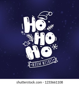 Merry Christmas. Typography. Vector logo, text design. Greeting card.