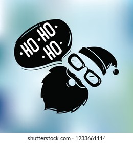 Merry Christmas. Typography. Vector logo, text design. Greeting card.