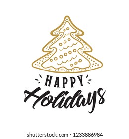 Merry Christmas. Typography. Vector logo, text design. Greeting card.