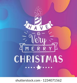 Merry Christmas. Typography. Vector logo, text design. Greeting card.